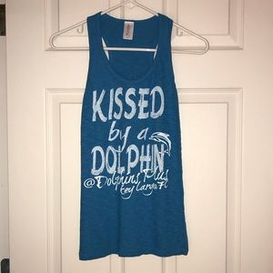 Kissed by a Dolphin tank top